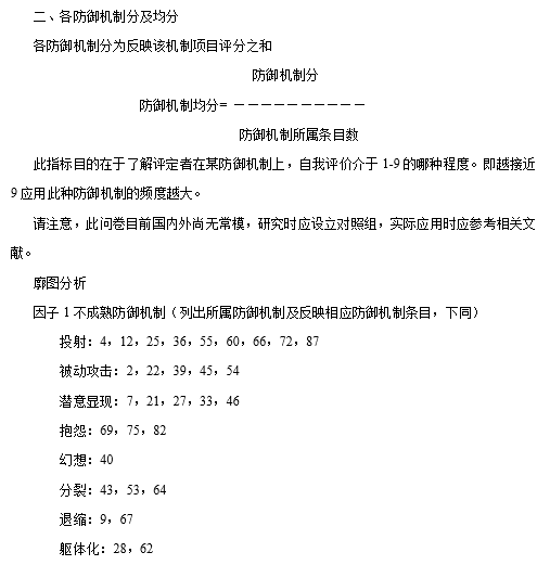 防御方式问卷（DSQ），可提供连续心理社会成熟程度指标！-自遇智库